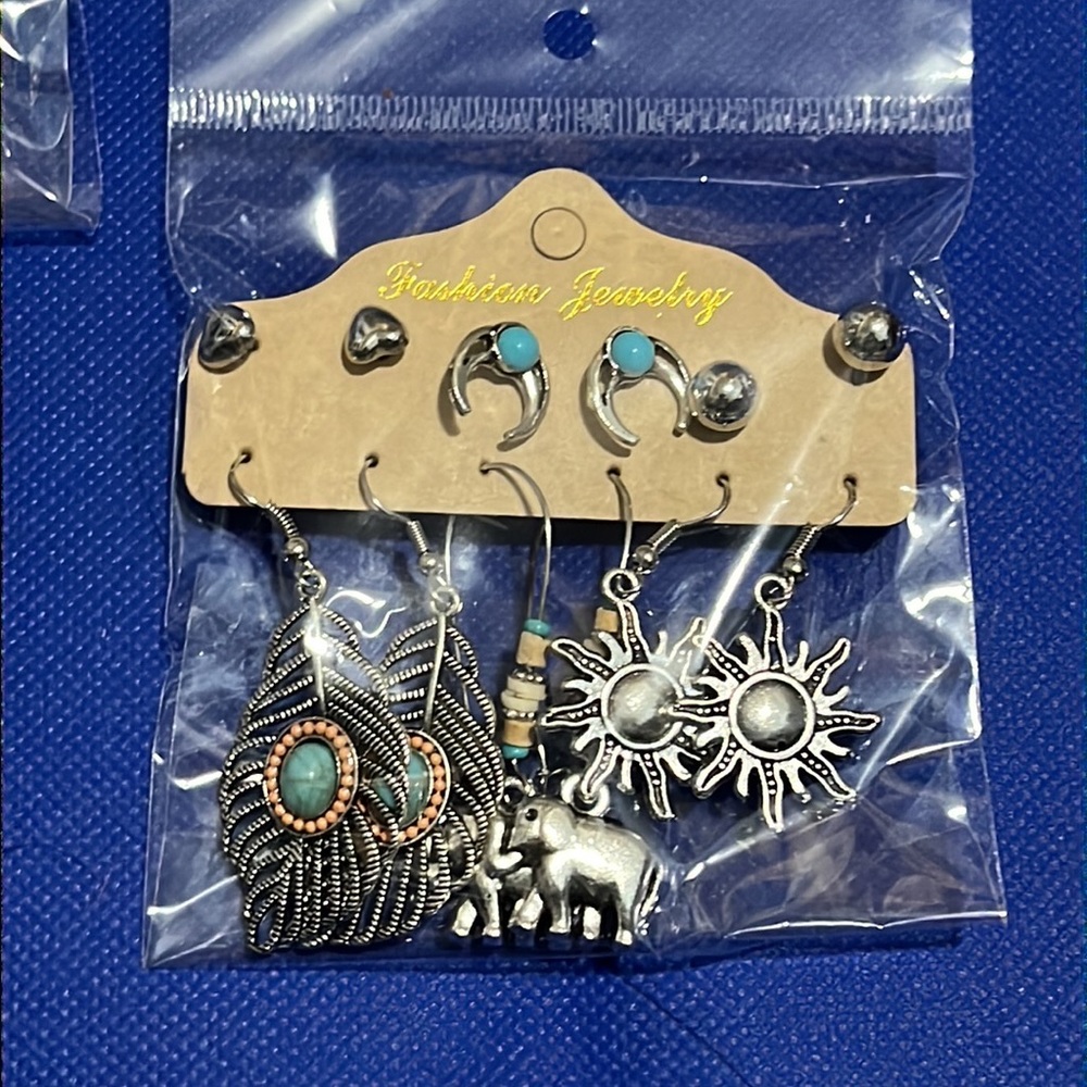 6 pair of earrings set